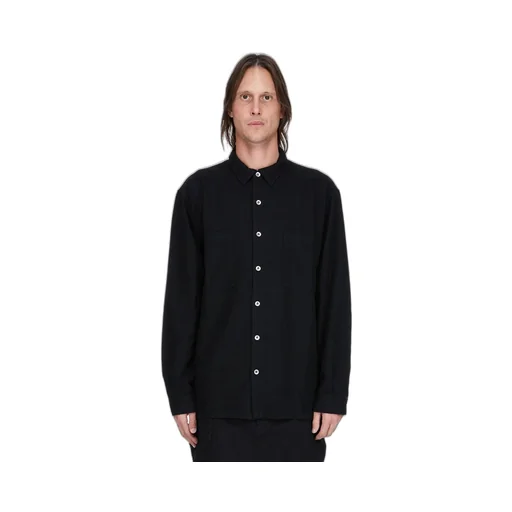 Drkshdw Concordians Jumbo Outershirt In Black Light Flannel