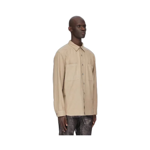 Drkshdw Concordians Jumbo Outershirt In Dirty Pearl Light Flannel