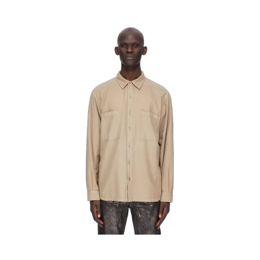 Drkshdw Concordians Jumbo Outershirt In Dirty Pearl Light Flannel
