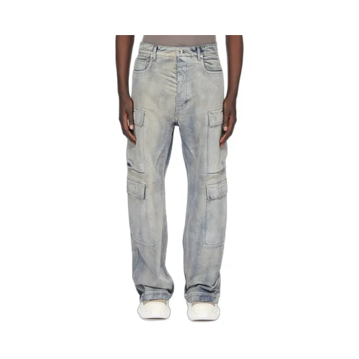 Drkshdw Concordians Double Cargo Jeans In 13Oz Mineral Pearl Denim