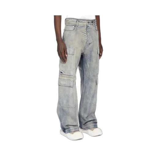 Drkshdw Concordians Double Cargo Jeans In 13Oz Mineral Pearl Denim