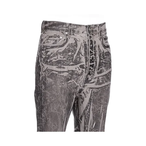 Drkshdw Concordians Bolan Bootcut In Black Washed Foil Stretch Denim