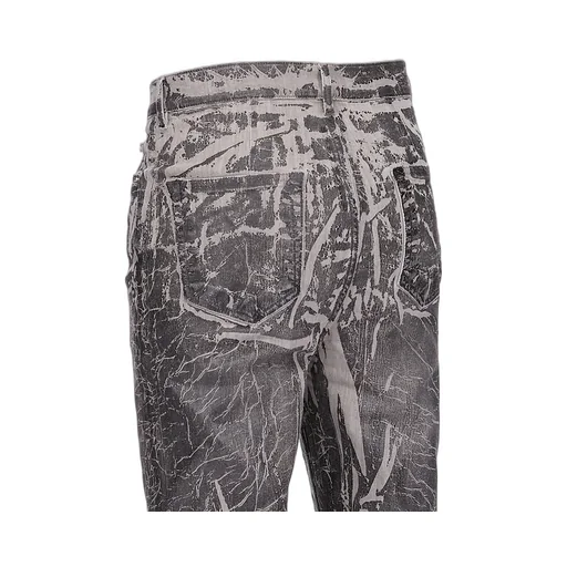Drkshdw Concordians Bolan Bootcut In Black Washed Foil Stretch Denim