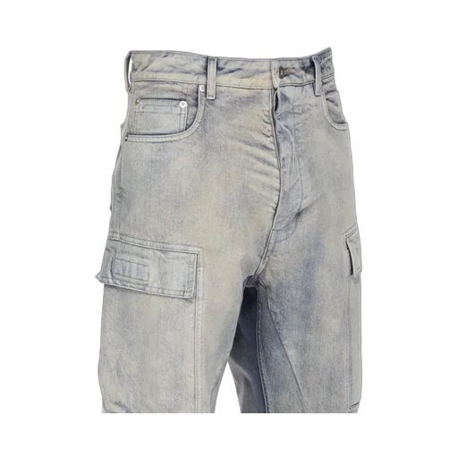 Drkshdw Concordians Double Cargo Jeans In 13Oz Mineral Pearl Denim