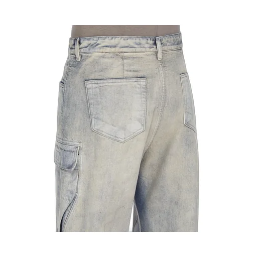 Drkshdw Concordians Double Cargo Jeans In 13Oz Mineral Pearl Denim