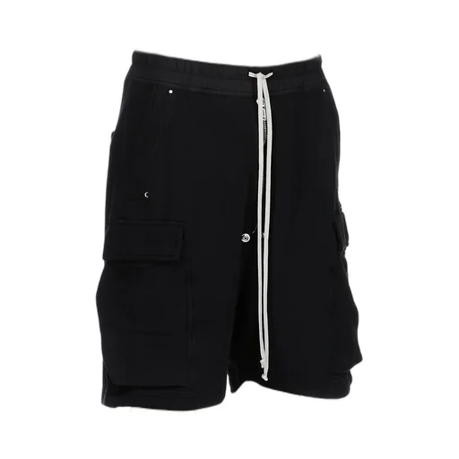Drkshdw Concordians Cargobela Shorts In Black Slub Felpa