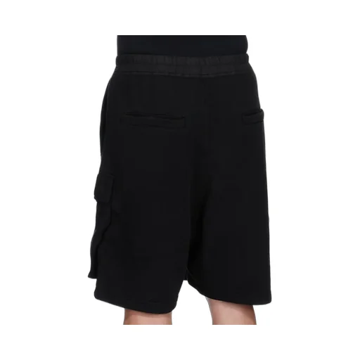 Drkshdw Concordians Cargobela Shorts In Black Slub Felpa