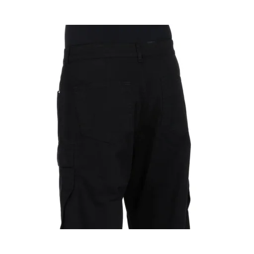 Drkshdw Concordians Double Cargo Jeans In Black Cotton Twill