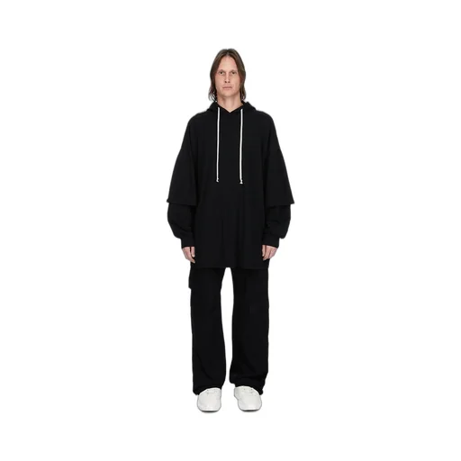 Drkshdw Concordians Double Cargo Jeans In Black Cotton Twill