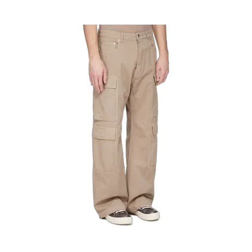 Drkshdw Concordians Double Cargo Jeans In Dirty Pearl Cotton Twill