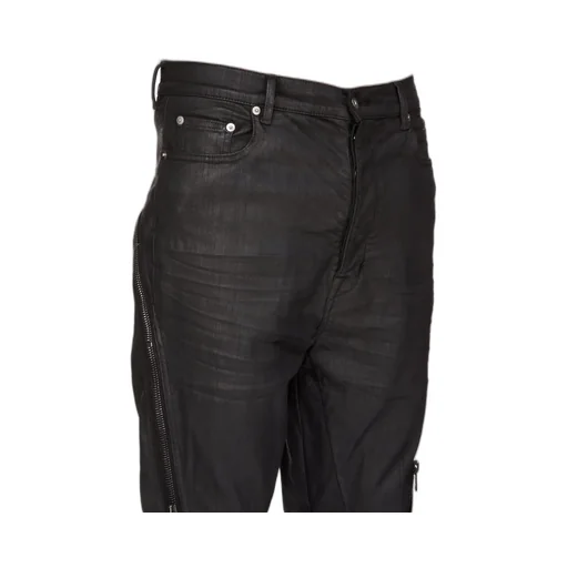 Drkshdw Concordians Bolan Banana In Black Wax Black Wax Stretch Denim.