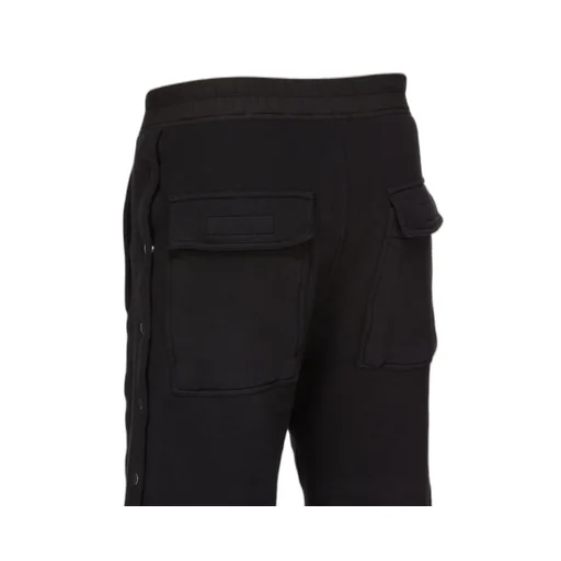 Drkshdw Concordians Pusher Shorts In Black Slub Felpa