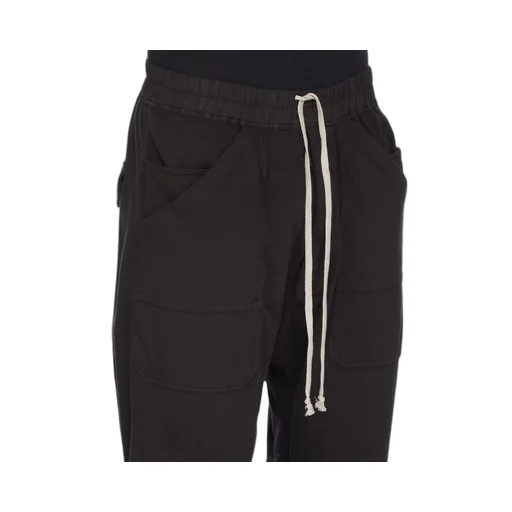 Drkshdw Concordians Classic Cargo Drawstring In Black Compact Heavy Jersey.