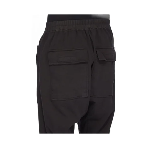 Drkshdw Concordians Classic Cargo Drawstring In Black Compact Heavy Jersey.