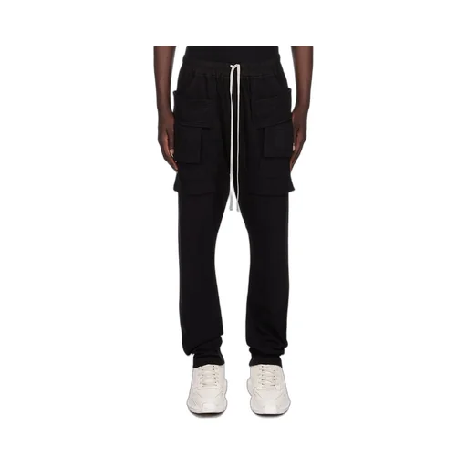 Drkshdw Concordians Creatch Cargo Drawstring In Black Compact Heavy Jersey