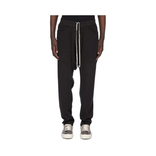 Drkshdw Concordians Classic Cargo Drawstring In Black Compact Heavy Jersey.