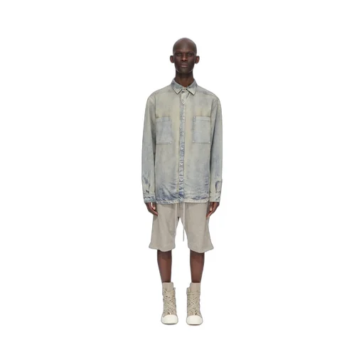 Drkshdw Concordians Pusher Shorts In Melange Grey Felpa Jersey