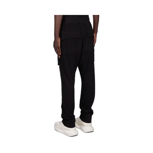 Drkshdw Concordians Creatch Cargo Drawstring In Black Compact Heavy Jersey