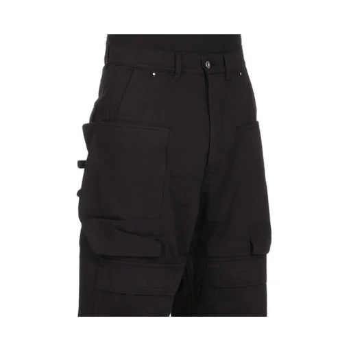 Drkshdw Concordians Stefan Cargo In Black Cotton Twill
