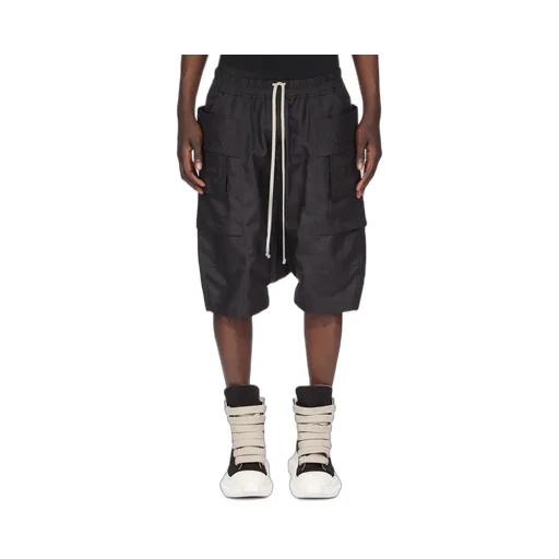 Drkshdw Concordians Creatch Cargo Pods In Black Nylon Canvas