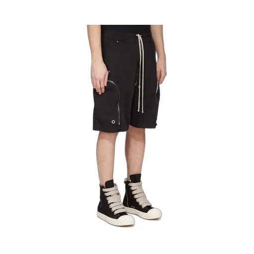 Drkshdw Concordians Bauhaus Shorts In Black Cotton Twill