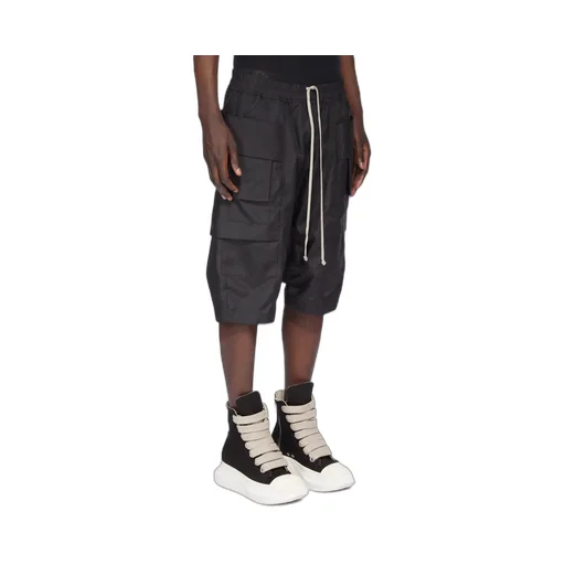 Drkshdw Concordians Creatch Cargo Pods In Black Nylon Canvas