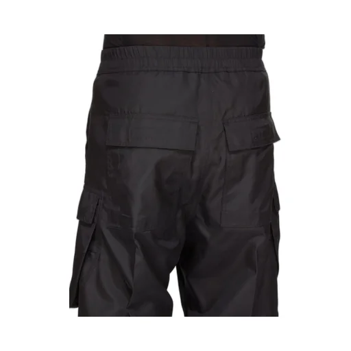 Drkshdw Concordians Double Cargo Jumbo Belas In Black Nylon Canvas