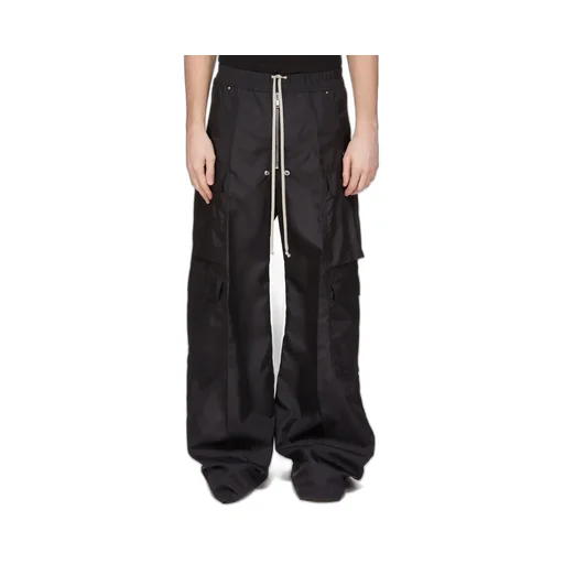 Drkshdw Concordians Double Cargo Jumbo Belas In Black Nylon Canvas