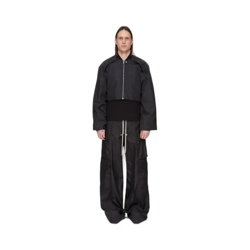 Drkshdw Concordians Double Cargo Jumbo Belas In Black Nylon Canvas