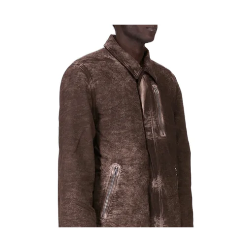 Drkshdw Concordians Concealed Zipfront Jkt In Drkdust Brushed Cotton