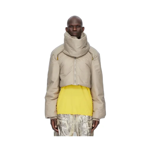 Drkshdw Concordians Convertible Jkt Cropped In Dirty Pearl Recycled Nylon