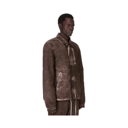 Drkshdw Concordians Concealed Zipfront Jkt In Drkdust Brushed Cotton