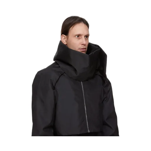 Drkshdw Concordians Convertible Jkt Cropped In Black Nylon Canvas