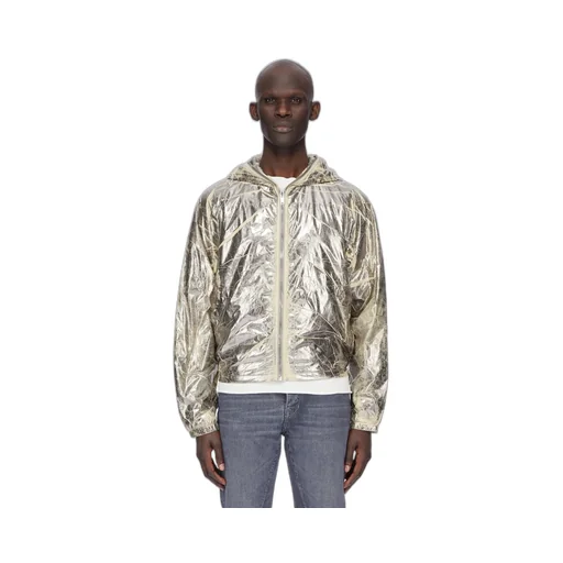 Drkshdw Concordians Sealed Windbreaker In Palladium Foil Light Nylon