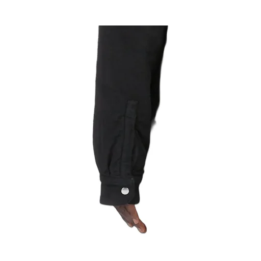 Drkshdw Concordians Concealed Zipfront Jkt In Black Brushed Cotton