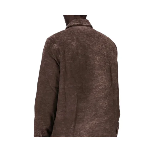 Drkshdw Concordians Concealed Zipfront Jkt In Drkdust Brushed Cotton