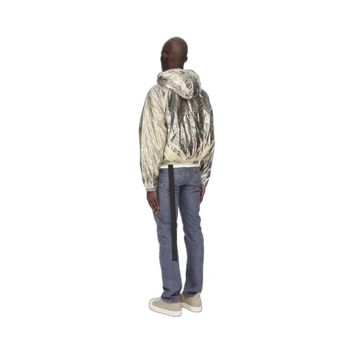 Drkshdw Concordians Sealed Windbreaker In Palladium Foil Light Nylon