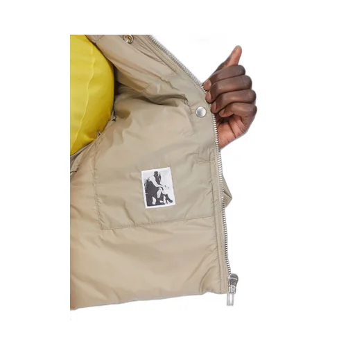 Drkshdw Concordians Convertible Jkt Cropped In Dirty Pearl Recycled Nylon