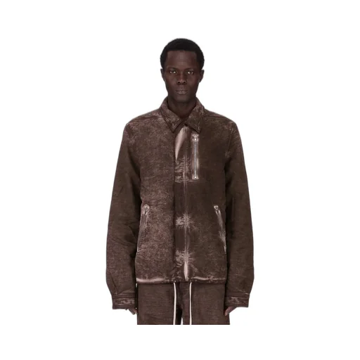 Drkshdw Concordians Concealed Zipfront Jkt In Drkdust Brushed Cotton