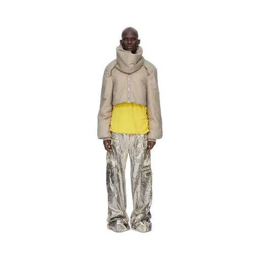 Drkshdw Concordians Convertible Jkt Cropped In Dirty Pearl Recycled Nylon