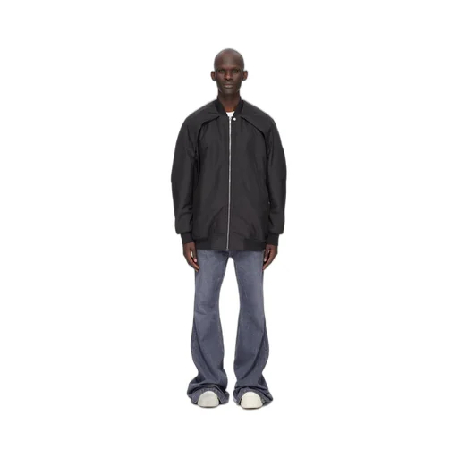 Drkshdw Concordians Convertible Jumbo Peter Flight In Black Nylon Canvas.