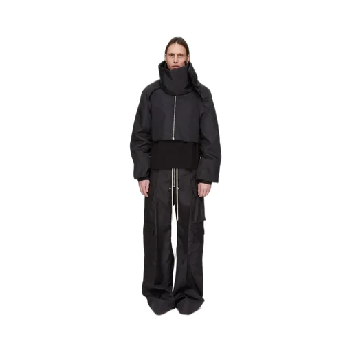 Drkshdw Concordians Convertible Jkt Cropped In Black Nylon Canvas