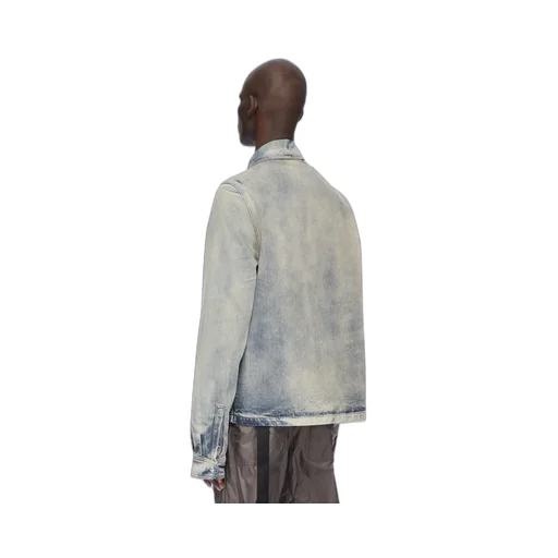 Drkshdw Concordians Concealed Zipfront Jkt In 13Oz Mineral Pearl Denim