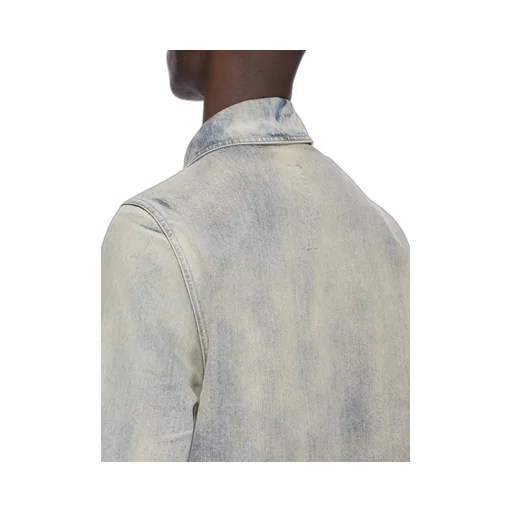Drkshdw Concordians Concealed Zipfront Jkt In 13Oz Mineral Pearl Denim