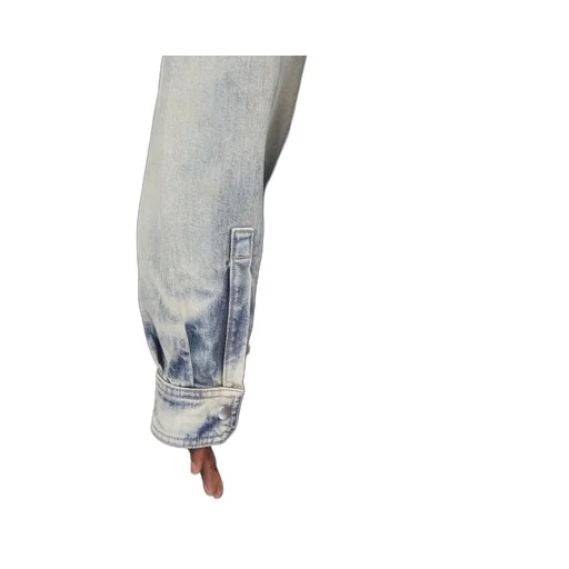 Drkshdw Concordians Concealed Zipfront Jkt In 13Oz Mineral Pearl Denim