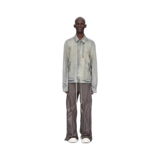 Drkshdw Concordians Concealed Zipfront Jkt In 13Oz Mineral Pearl Denim