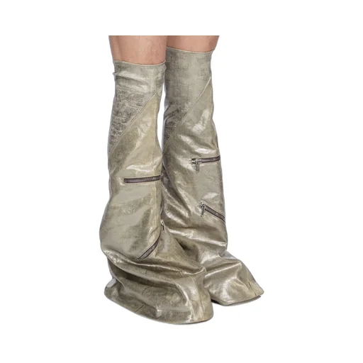 Drkshdw Concordians Cargo Fetish In Palladium/Milk 13Oz Foil Denim