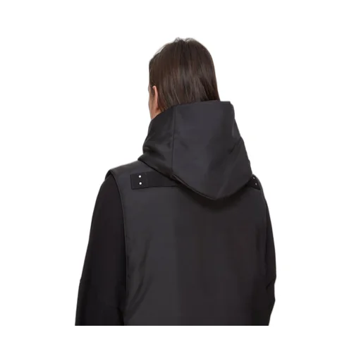 Drkshdw Concordians Hooded Liner In Black Nylon Canvas