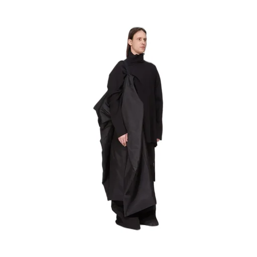 Drkshdw Concordians Hooded Liner In Black Nylon Canvas
