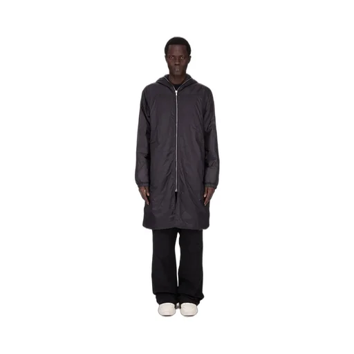 Drkshdw Concordians Sealed Windbreaker Coat In Black Recycled Nylon.